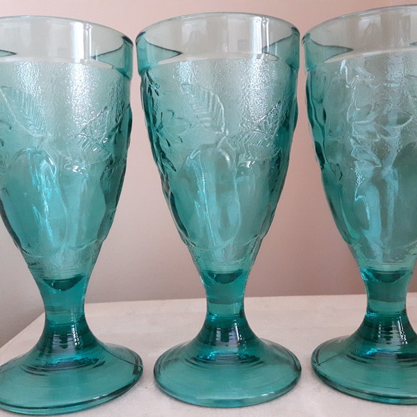 Pressed Glass Goblet Etsy