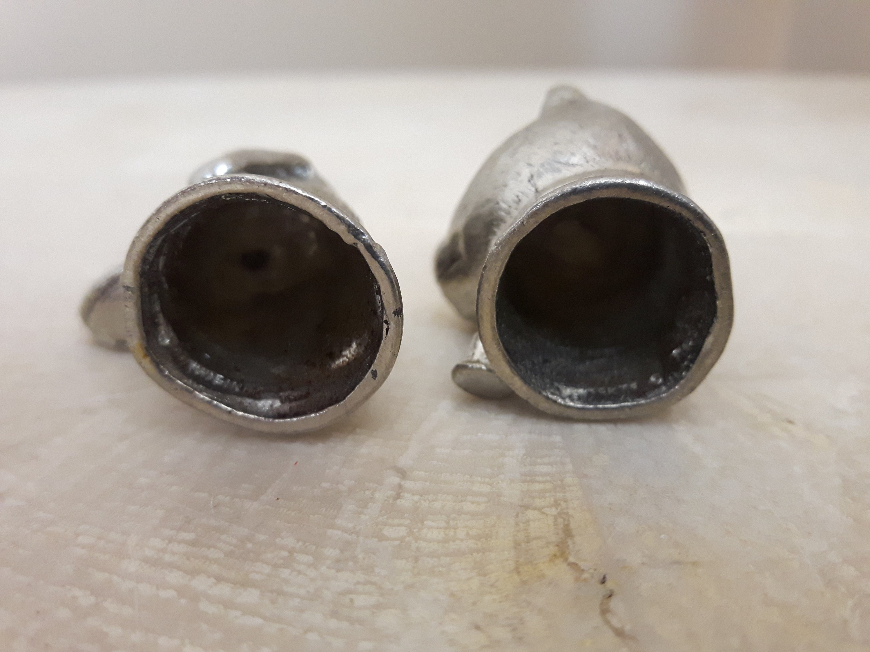 Set of 2 Pewter Collectible Thimbles Theodore Paul of London Etsy