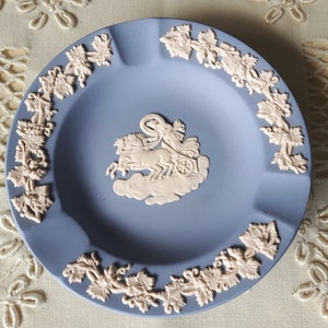 Vintage Wegewood Ashtray, Blue Jasperware Ashtray