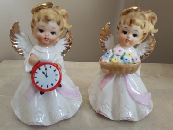 Muñeca de porcelana ángel nuevo y en su embalaje original 