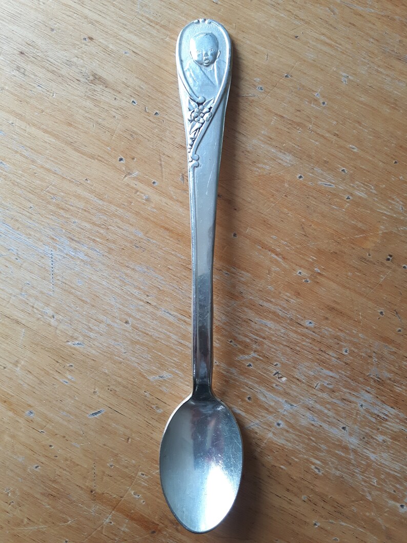 Vintage Gerber Silver Plate Baby Spoon Etsy