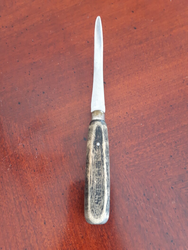 Antique Wood Double Edged Curved Grapefruit Knife Etsy