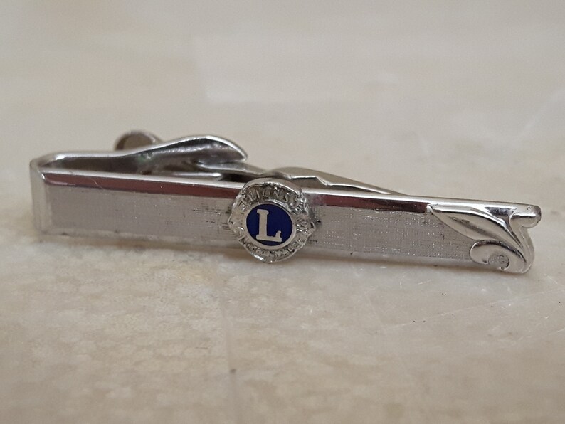 Lion/'s Club International Tie Clip Vintage Silver Lion/'s Club Tie Tack Vintage Tie Bar