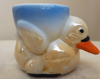 Vintage Lustreware Duck Egg Cup, Luster Ware Egg Cup