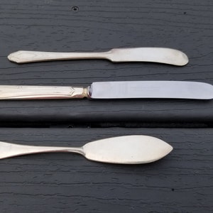 Vintage Butter Knife Assortment, Silver Plated Vintage Butter Knives, Sheffield Stainless