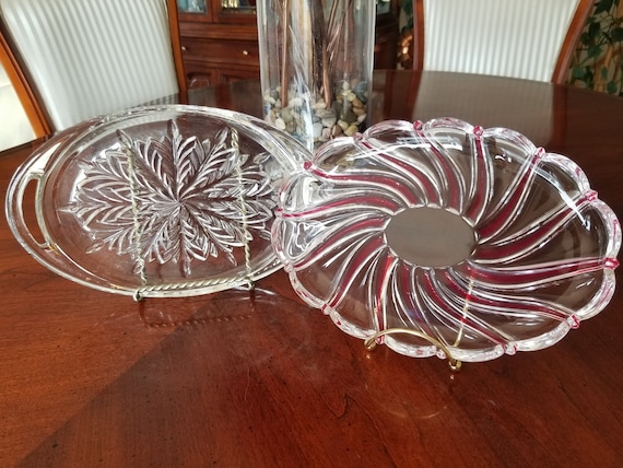 Vintage clearance glass platters
