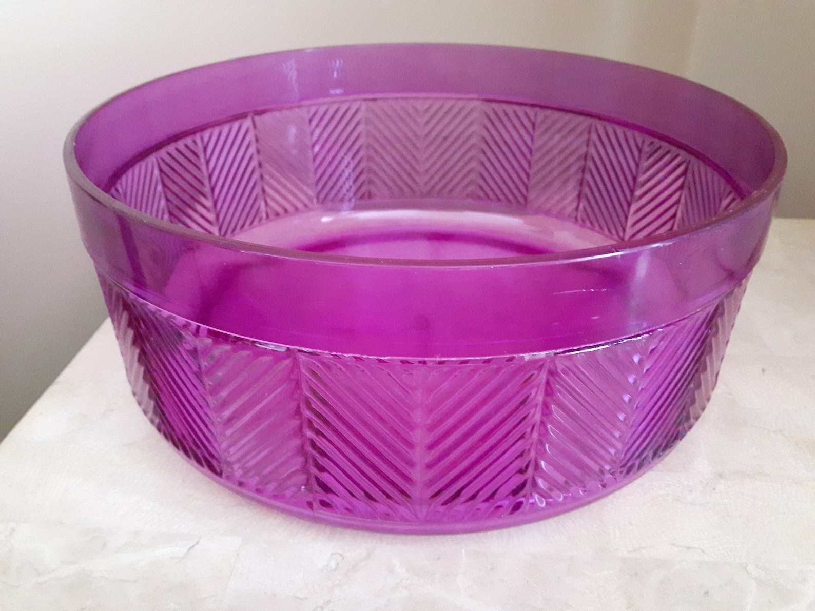 Vintage Purple Acrylic Bowl Set Plastic Picnic Bowls Made in Etsy