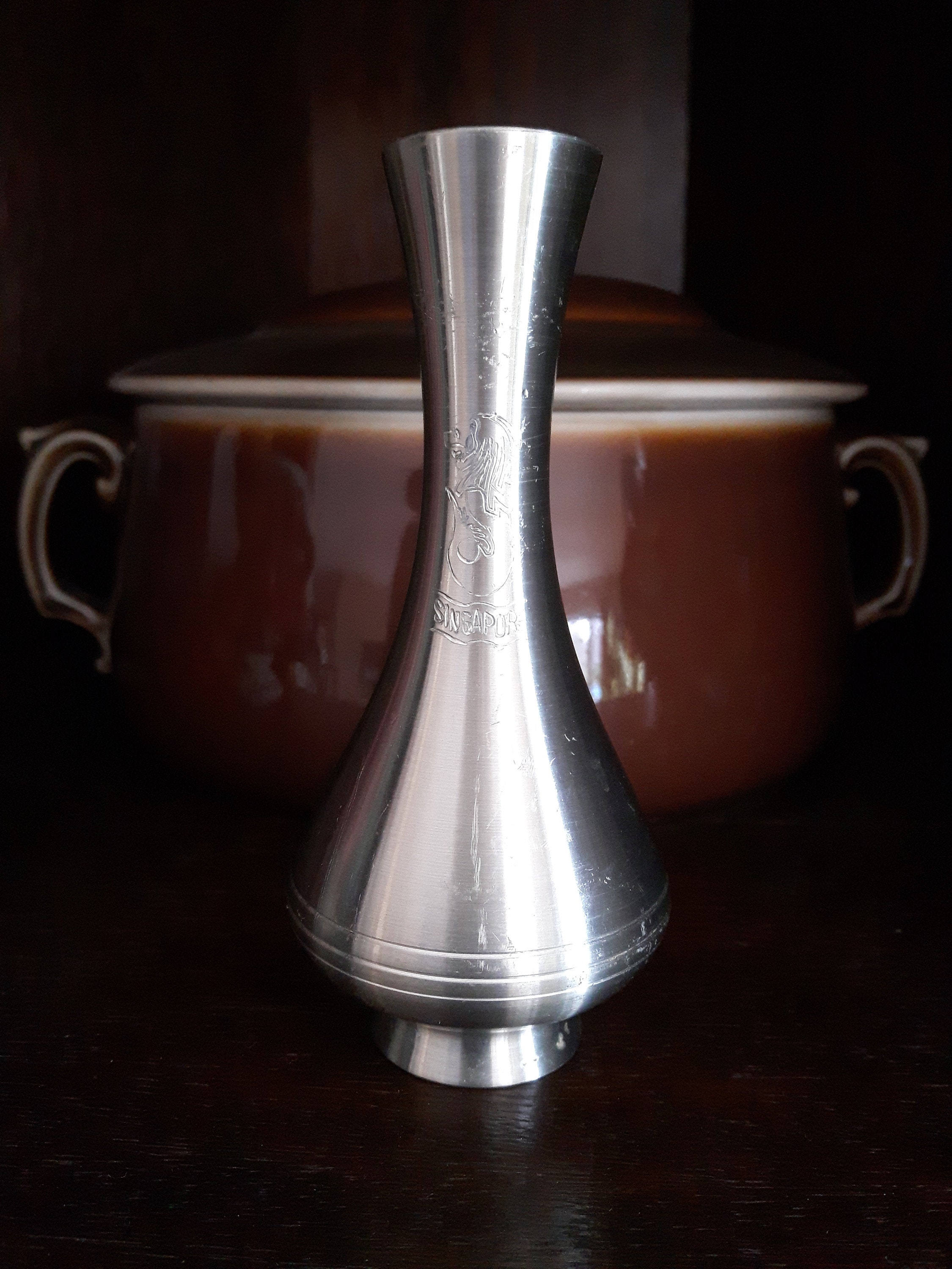 Dragon Pewter Vase Made in Singapore Vintage Decorative Etsy Singapore