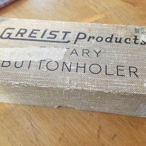 Vintage Greist Products Rotary Buttonholer, Vintage Sewing Machine Attachment, Sewing Machine Buttonholer Attachment