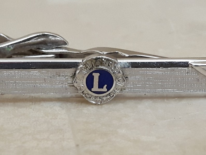 Lion/'s Club International Tie Clip Vintage Silver Lion/'s Club Tie Tack Vintage Tie Bar