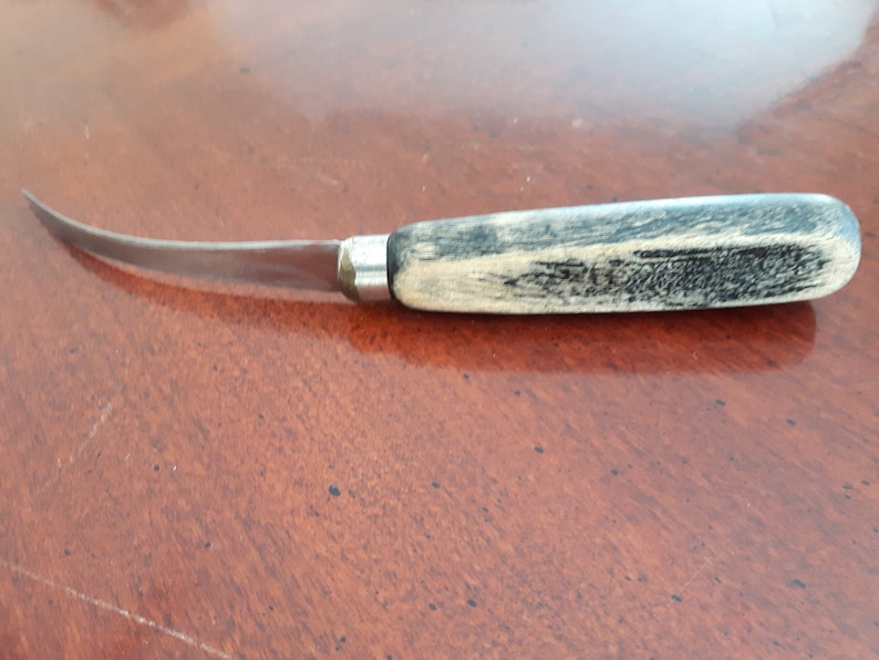 Antique Wood Double Edged Curved Grapefruit Knife Etsy