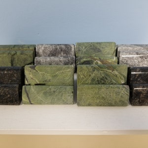 Polished Stone Business Card Holder, Hand Made Stone Card Holder