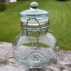Amici Hand Made Glass Sealer Jar, Amici Glassware, Hand Made Glass Sealer Jar