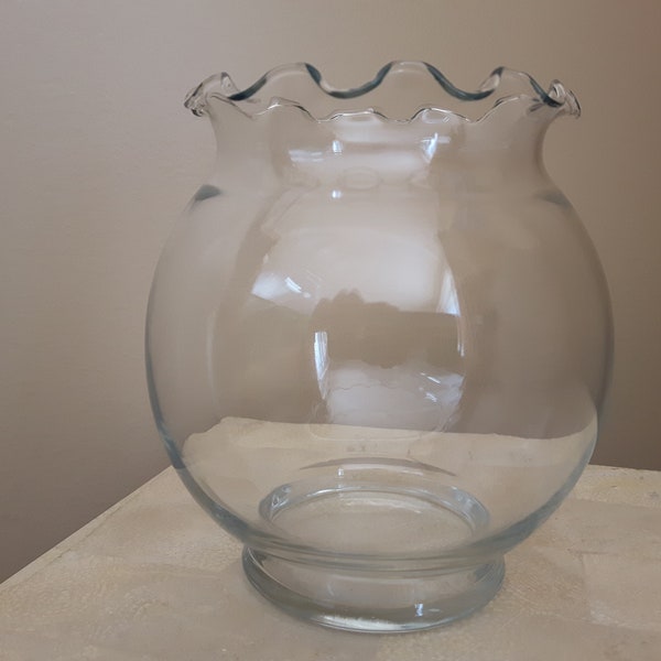 Round Glass Vase Etsy