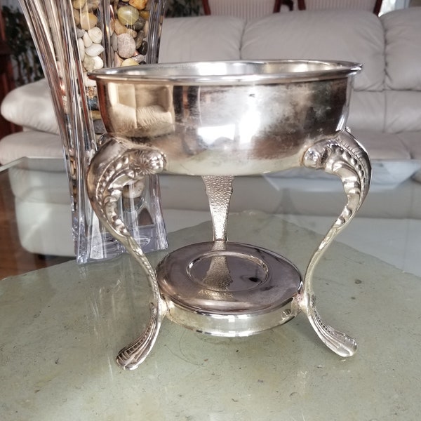 Leonard Silver Plate Carafe Holder, Silver Plated Dish Holder and Warmer