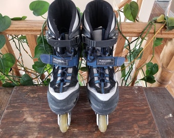 Vintage Blade Runner Roller Blades, 1990s Bladerunner Roller Blades Atomic #13 Aluminum Performance Series, Women's Size 10 Roller Blades