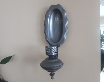 Vintage Metal Wall Sconce, Candle Wall Sconce, Taper Candle Stick Holder, Wall Decor