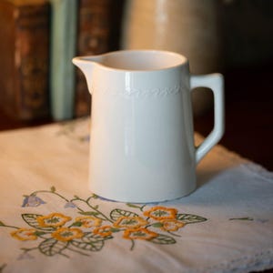 Small Digoin Sarreguemines pitcher - milk jug - country tableware - French charm