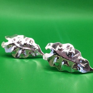 Alocasia Polly Indoor Plant Leaf Sterling Silver Earrings