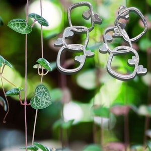 String of hearts Sterling Silver Earrings
