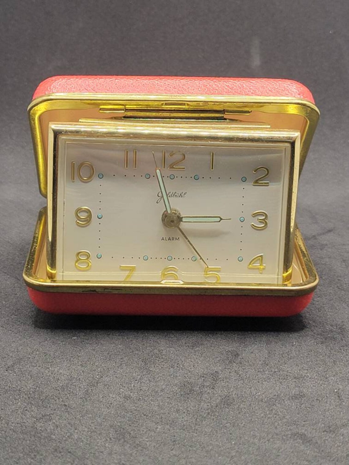 1950s Goldbuhl Travel Alarm Clock with Glow Hands Etsy