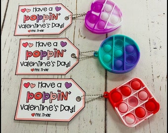 POP IT Valentine's Day Tags