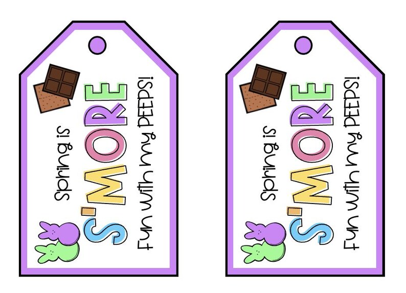 S'MORE Fun With My PEEPS- Gift Tags for School, Sports, Spring, Easter ...
