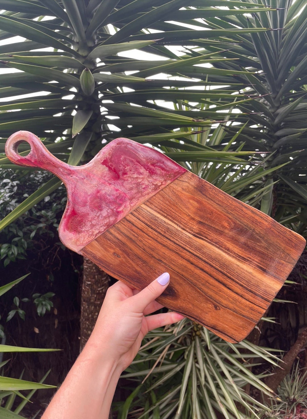 Pink Resin Cheese Board Serving Platter Etsy Australia