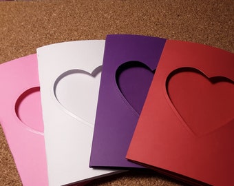 5 Heart shaped trifold aperture cards