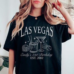 Las Vegas 21st Birthday Shirts Luxury Birthday Party Merch Social Cocktail Club Vegas Birthday Group Shirts Birthday Crew Squad Matching