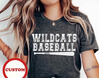 Custom Baseball Shirt for Mom Baseball Mom Shirt for Baseball Game Day T Shirt Personalized Baseball Tee Baseball T-Shirt Team Name Retro