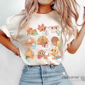 Comfort Colors Teacher Thanksgiving Shirt Thanksgiving Teacher Shirt Thankful Teacher T-shirt Cute Fall Teacher Turkey Shirt Matching Shirts