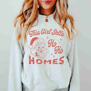 Real Estate Christmas Sweatshirt Funny Real Estate Agent Top Christmas Light Real Estate Advice Real Estate Christmas Gift Real Estate Agent