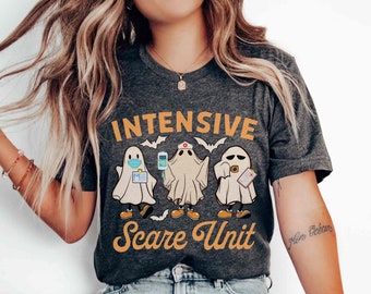 Halloween ICU Shirt ICU Nurse Shirt Halloween Shirt ICU Crew Nursing Shirt Picu Micu Sicu Nicu Fall Intensive Scare Unit Shirt Funny Nurse
