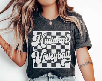 Custom Volleyball Shirt for Mom Volleyball Mom Dad Shirt for Volleby Game Day Shirt Personalized Volleyball Tee Custom Volleyball Mascot Tee