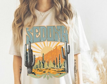 Retro Sedona Arizona Shirt, Sedona TShirt, Hike Graphic Crewneck Travel Hiking Clothes, Trail Clothing Gifts, Sedona Gifts, Vacation Shirt