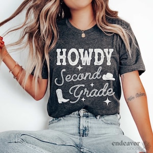 Howdy Second Grade Teacher Shirt 2nd Grade Teacher Tee Matching Teacher Team Tee Second Grade Crew Squad Cowboy Cowgirl Western Teacher Gift