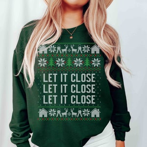 Real Estate Christmas Sweatshirt Funny Real Estate Agent Top Christmas Light Real Estate Advice Real Estate Christmas Gift Real Estate Agent