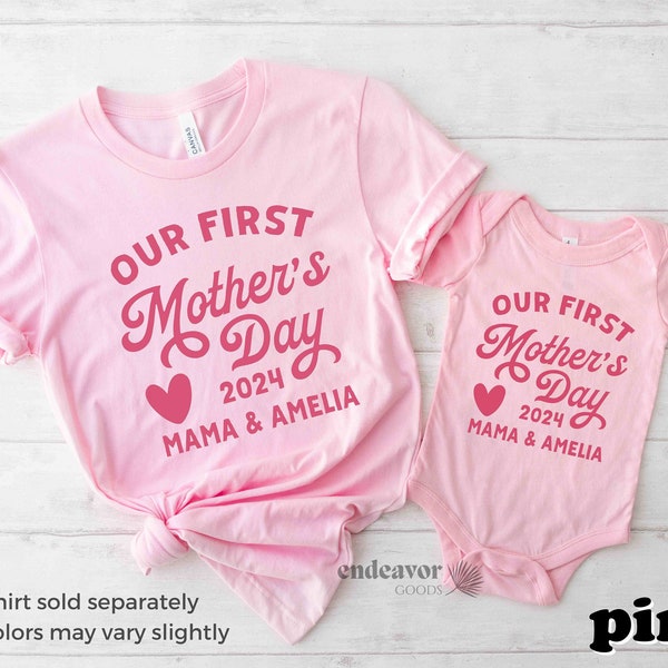 First Mother's Day 2024 Mommy and Me Shirts Matching Mother Daughter Mother Son Shirts Mommy and Me Outfits First Mother's Day Gift Custom