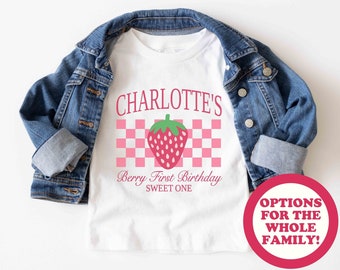 Berry First Birthday Matching Family Shirts Sweet One Birthday Shirt Mommy and Me 1st Birthday Berry Themed Birthday Strawberry Birthday Tee