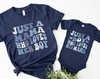 First Mother's Day Mommy and Me Shirts Matching Mother Son Shirts Mommy and Me Outfits First Mother's Day Gift Baby Boy Mama Mini Shirts