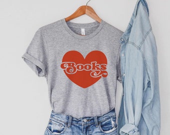 Librarian Valentines Day Shirt, Book Lovers Shirt, Retro Librarian Shirt, Teacher Shirt Books Are My Valentine Shirt, Book Club Gift Bookish