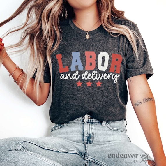 L&D Nurse 4th of July T-Shirt - Red White Blue L D Crew TShirt, July 4th Independence Day Labor and Delivery Rn Tech Shirt, Fourth July Tee