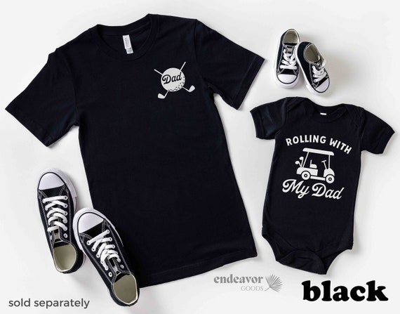 Daddy and Me Shirts First Father's Day Gift Dad and Son Daughter Matching Dad Baby Shirt Father Son matching tees Golfing Golf Dad Rolling