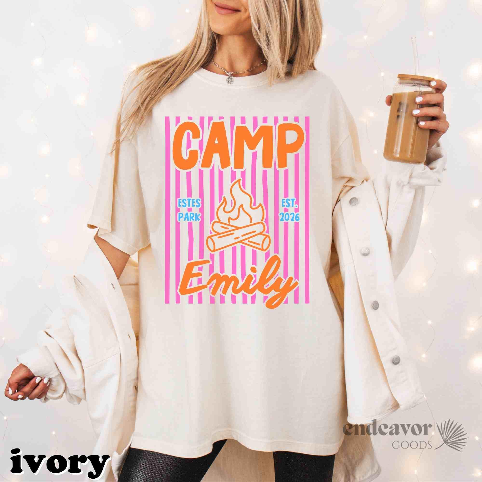 Custom Camping Bachelorette Shirts Comfort Colors Girls Trip Tshirts