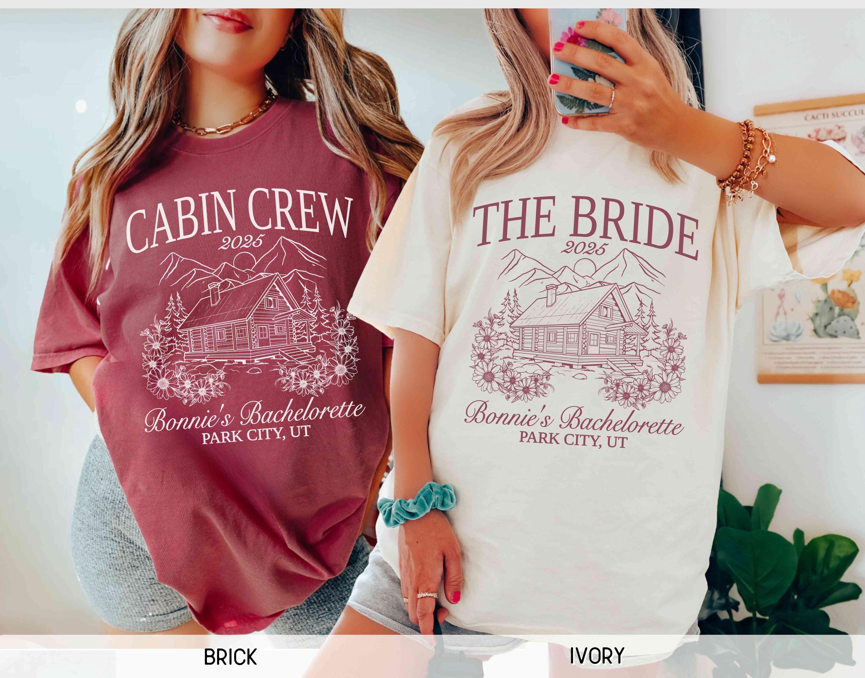 Custom Camping Bachelorette Shirts Camp Bach Lake Hiking Mountain Bachelorette Party Shirts Mountain Bride Tee Comfort Colors The Cabin Crew