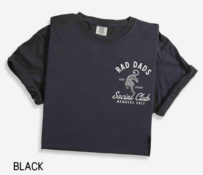 Dad Shirt Rad Dad Social Club Shirt Comfort Colors First Father's Day Gift Vintage Inspired Dad Shirt New Dad Gift Father's Day Shirt Tiger image 1