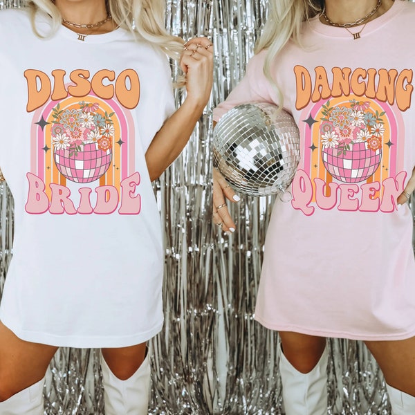 Disco Bachelorette Shirts Bride's Last Disco My Last Disco Theme Bachelorette Hippie Disco Bride 70s Bachelorette Groovy Bride Dancing Queen