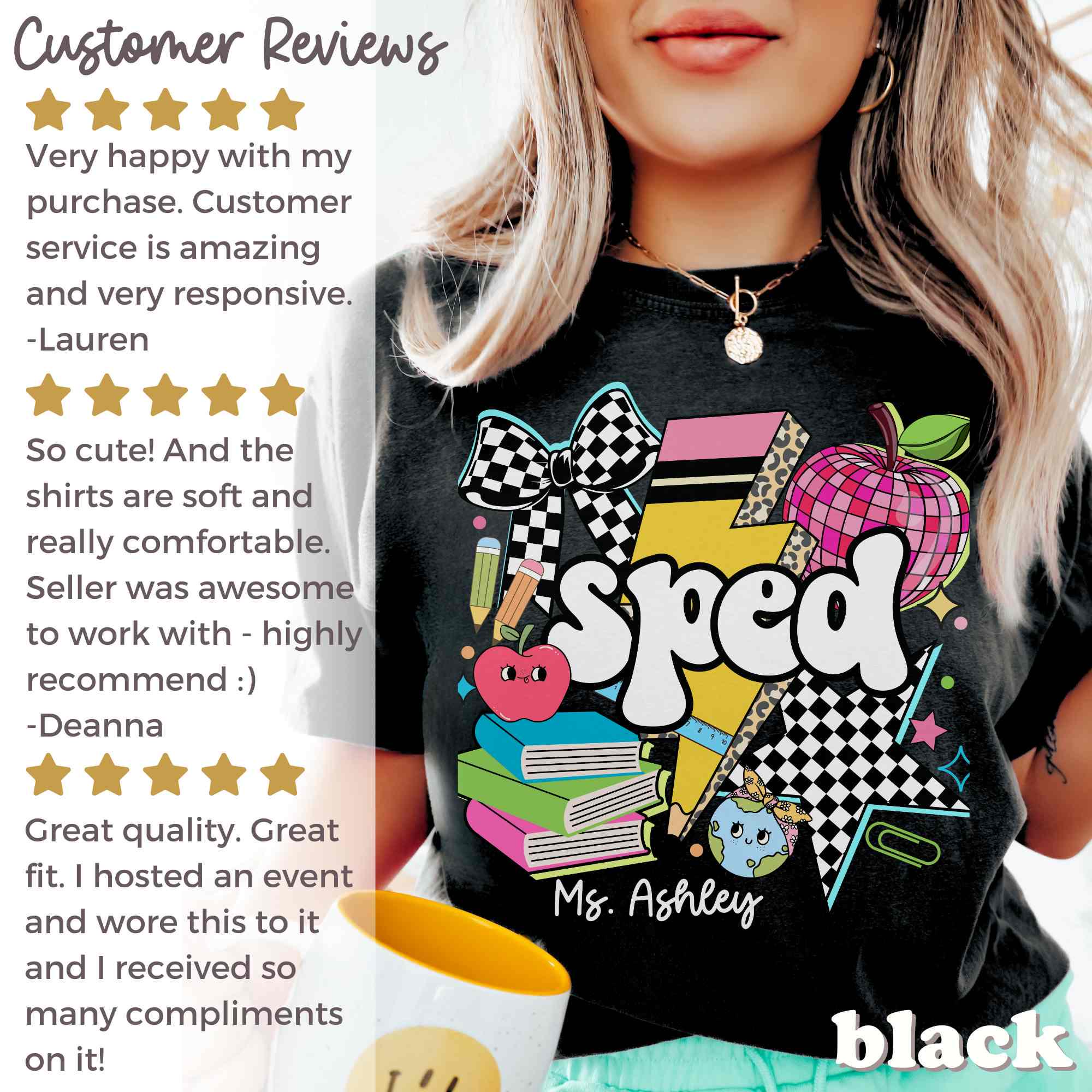 Comfort Colors Teacher Shirt Sped Teacher Personalized Teacher Shirt Custom Name Special Education Teacher Gift Back to School SPED Team