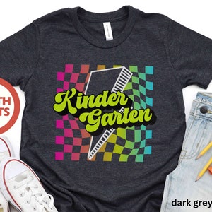Retro Kindergarten Shirt Back To School Shirt Kindergarten Youth Tee Shirt Kindergarten TShirt 1st Day Of School First Day Outfit Kids Shirt